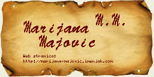 Marijana Majović vizit kartica
